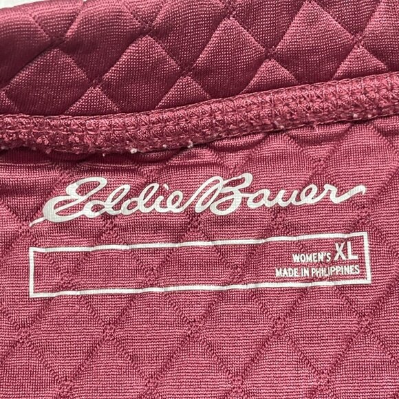 Eddie Bauer Quilted Pull Over Sweatshirt Top Womens XL Gorpcore Dusty Pink Mauve - Picture 4 of 9